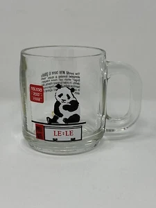 McDonald's Restaurant PROMO Toledo Ohio Zoo China Panda Le-Le 1988 Glass Mug - Picture 1 of 6