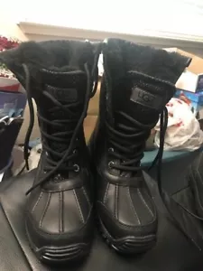 Ugg Adirondack II Exotic Velvet Boots Womens Size 5.5 1015651 Black New!!! - Picture 1 of 4