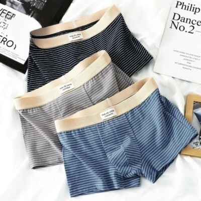 Mutande Strutturate Da Uomo A Righe Retro Casual Moda Ragazzi - Immagine 1 di 4