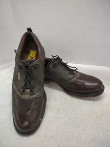 Footjoy X Dimension Mens 11M Brown Leather Saddle Golf Shoe Waterproof New Cleat - Picture 1 of 13