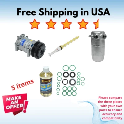 Compressor & Valve A/C Fit Chevrolet C1500 Suburban 1996-1999 - Image 1 of 4
