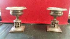 Coppia di Saliere In Argento epoca Impero punzoni Roma Stefani Pietro argentiere
