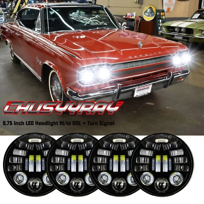 4x Faros LED redondos de 5,75 pulgadas HI/LO DRL para Austin Marina 1973-1975 Foto 1 de 4