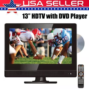 13" TV Widescreen HDTV Built-in DVD Player with HDMI & USB with Car Cord Adapter - Picture 1 of 10