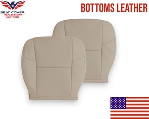2007 2008 Cadillac Escalade EXT ESV Front Bottom Leather Seat Covers In TAN Perf - Foto 1 di 12