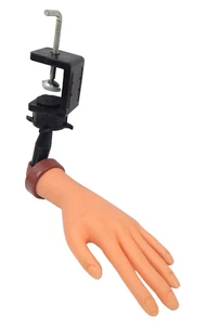 6N Silcone Hand Model Production Nail Practice w/ Table Mount - Picture 1 of 6