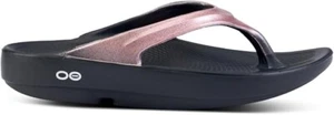 OOFOS Oolala Luxe Women's Sandals - Rose Sparkle Flip Flop Size 10 - Brand New - Picture 1 of 4