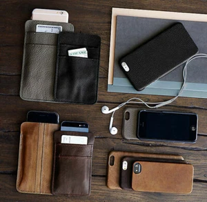 NEW Restoration Hardware Pebble Leather Zip Clutch or Slim Iphone Wallet Black - Picture 1 of 14