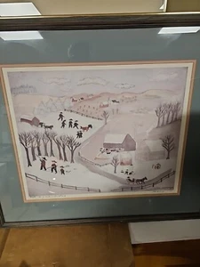 Xtian Newswanger WINTER SLEIGH RIDE IN AMISHLAND Print Signed & Numbered - Picture 1 of 3