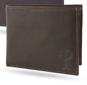 Philadelphia Phillies Baseball Wallet Lic. MLB BI-Fold Leather Billfold RFID - Picture 1 of 4