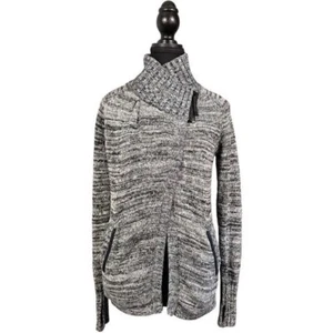 Ivivva Lululemon Gray Cotton Knit Sweater with Shawl Collar Size 12 - Picture 1 of 9