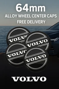 Volvo Alloy Wheel Centre Caps Pack of 4 - Picture 1 of 2