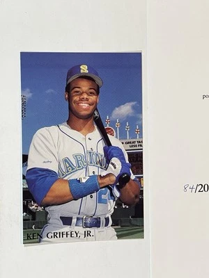 Griffey Jr 1993 Barry Cola 84/200 PO Stamped Canceled Postcard COA! 40% Off-Read - Image 1 of 4