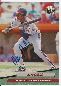 Alex Cole Cleveland Indians Personally Autographed Card - Picture 1 of 1