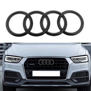 285 x 99MM Glanz Schwarz Ringe Abzeichen Emblem Kühlergrill Neu Für Audi - Bild 1 von 6