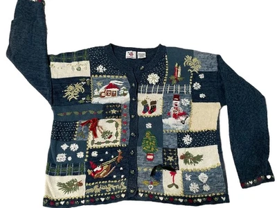 Suéter Vintage Cascanueces Colección Navidad Muñeco de Nieve Papá Noel Talla L No Feo ¡JAJAJA! Foto 1 de 4