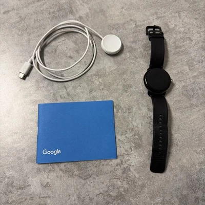 Google Pixel Watch + Official Leather Band (41 mm, Polished Silver, Wi-Fi) - Image 1 of 4