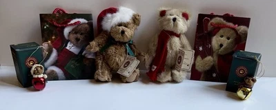 Boyds Bear Holiday Lil’ Ol’ St. Nick and Lil’ Muffelbeary ~Gift Bags ~Ornaments - Image 1 of 4