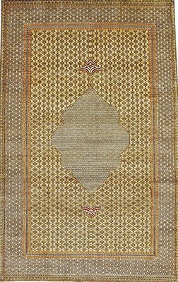 Alfombra de lana contemporánea 10'0 x 6'4 - Estilo medallón con toque moderno Foto 1 de 4