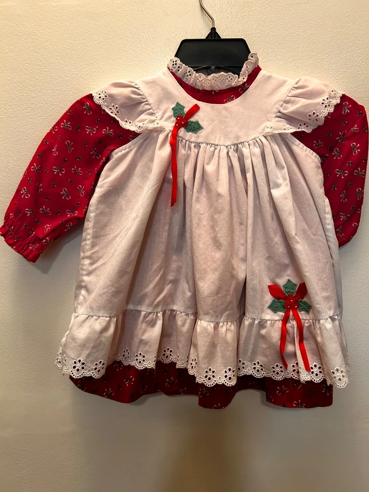 Niñas 3T Vestido de Vacaciones Jersey y Delantal Conjunto de Cinco Piezas Foto 1 de 4