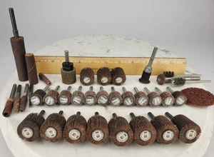 Arc & 3M Abrasives Flap Wheel Lot 120 180 Grit 3/4" 1" 1/2" 1/4" Shank Sanding - Picture 1 of 11