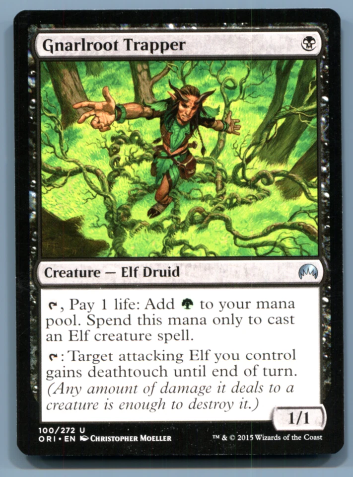 MTG Gnarlroot Trapper Magic Origins #100 ORI Uncommon - Image 1 of 1