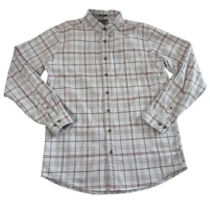 Camisa Eddie Bauer Para Hombres Mediana Alta Franela Cuadros Calce Relajado Senderismo Aire Libre - Imagen 1 de 10