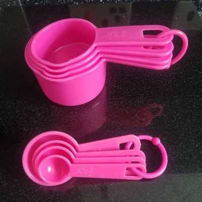 Pink Kitchen Measuring Cups And Spoons. - Image 1 of 4