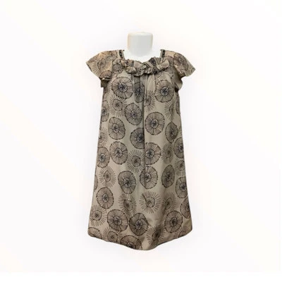 Vestido para mujer Mossimo topo/negro estampado con volantes cuello manga corta forrado talla xs Foto 1 de 4