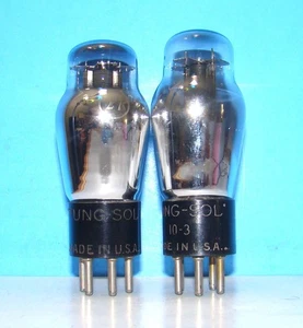No type 27 Tung-Sol radio audio amplifier vacuum 2 tubes valve tested ST 227 327 - Picture 1 of 3