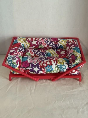 American Girl Doll Funky Pet Bed Truly Me 2014 Floral Cushions - Image 1 of 4