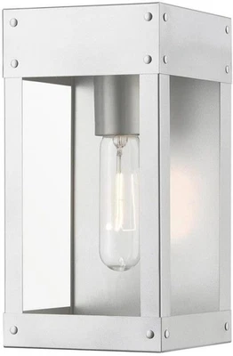 Aplique de pared comercial Livex Lighting 20871 Barrett 10" de alto - pintado satinado Foto 1 de 3