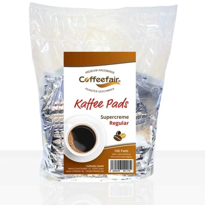 Coffeefair Kaffee-Pads Megabeutel Supercreme Regular - 100Stk einzeln verpackt - Bild 1 von 4