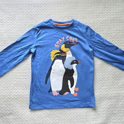 Camiseta con apliques de pingüino Mini Boden para niños talla 4/5, 5/6, 6/7, 7/8 nueva sin etiquetas Foto 1 de 4