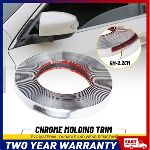 22MM Automotive Door Side Chrome Strip Moulding Trim Bumper Garnish Protector - Picture 1 of 10
