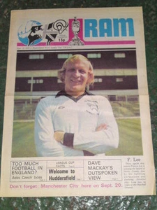 The Ram Newspaper - Derby v Huddersfield - Sept 10 1975 (cover only) FRANCIS LEE - Picture 1 of 1