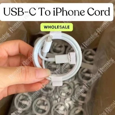 Wholesale USB-C to iPhone Cable Fast Charger&Data For iPhone 14 13 12 11/ProMax - Image 1 of 4