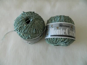 Yarn Austermann MONTE CARLO Viscose Metallic Cotton Polyamide Green Gold Italy - Picture 1 of 10