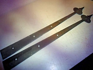 Wrought iron pair of ornamental  gate bars, pre drilled - Picture 1 of 3