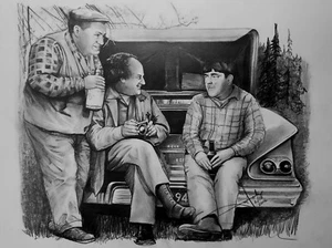 Three Stooges, 3 Stooges, Original Art COPY Tailgating - Picture 1 of 1