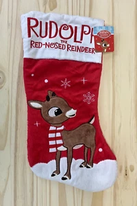 Medias de Navidad Rudolph El Reno Nariz Roja Nuevas con Etiquetas - Imagen 1 de 5