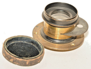 R.D.GRAY PERISCOPE #4 BRASS LENS #2145 WITH MOUNTING FLANGE AND CAP .