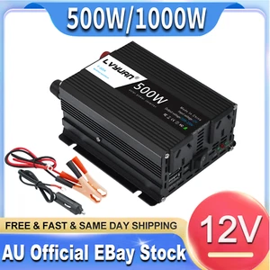 500W (1000W Peak) Car Power Inverter 12V to 240V w/2 USB + 2 AC Outlets for ipad - Picture 1 of 9
