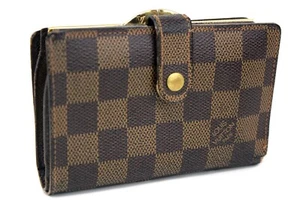 Auth Louis Vuitton Damier Portefeuille Viennois Bifold Mini Wallet TH0674 France - Picture 1 of 23