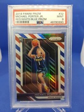 Michael Porter 2018-19 Prizm Red White Blue Rookie Card PSA 9