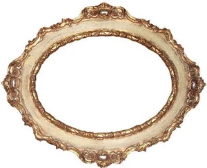 SPECCHIO SPECCHIERA DA PARETE IN LEGNO AVORIO E FOGLIA ORO INCLUSO VETRO - Imagen 1 de 1
