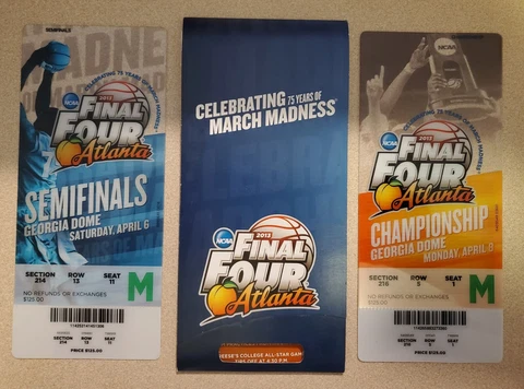 2013 Final 4 Four Ticket Stubs Louisville, Michigan, Syracuse, Wichita State Cover