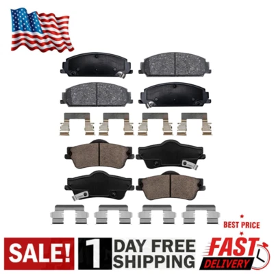 Pastilla de freno delantera y trasera cerámica + kit de herrajes para Pontiac G8 Base GT 2008 2009 Foto 1 de 3