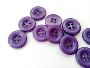 Purple Sewing Buttons 18mm (3/4") Chunky Resin Purple Buttons Clothing Crafts - Picture 1 of 1