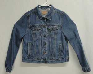 CE Schmidt Fit For Her Workwear Blue Jean Trucker Jacket Denim Womens L - Picture 1 of 5